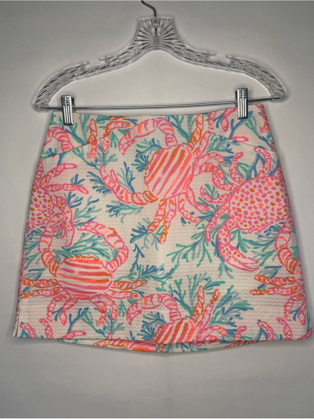 Lilly Pulitzer Women's White & Pink Printed Mini Skirt / Skort